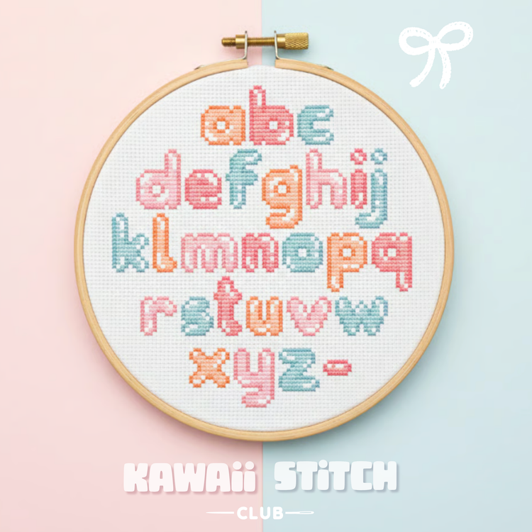 Pastel bubble alphabet cross stitch patterns