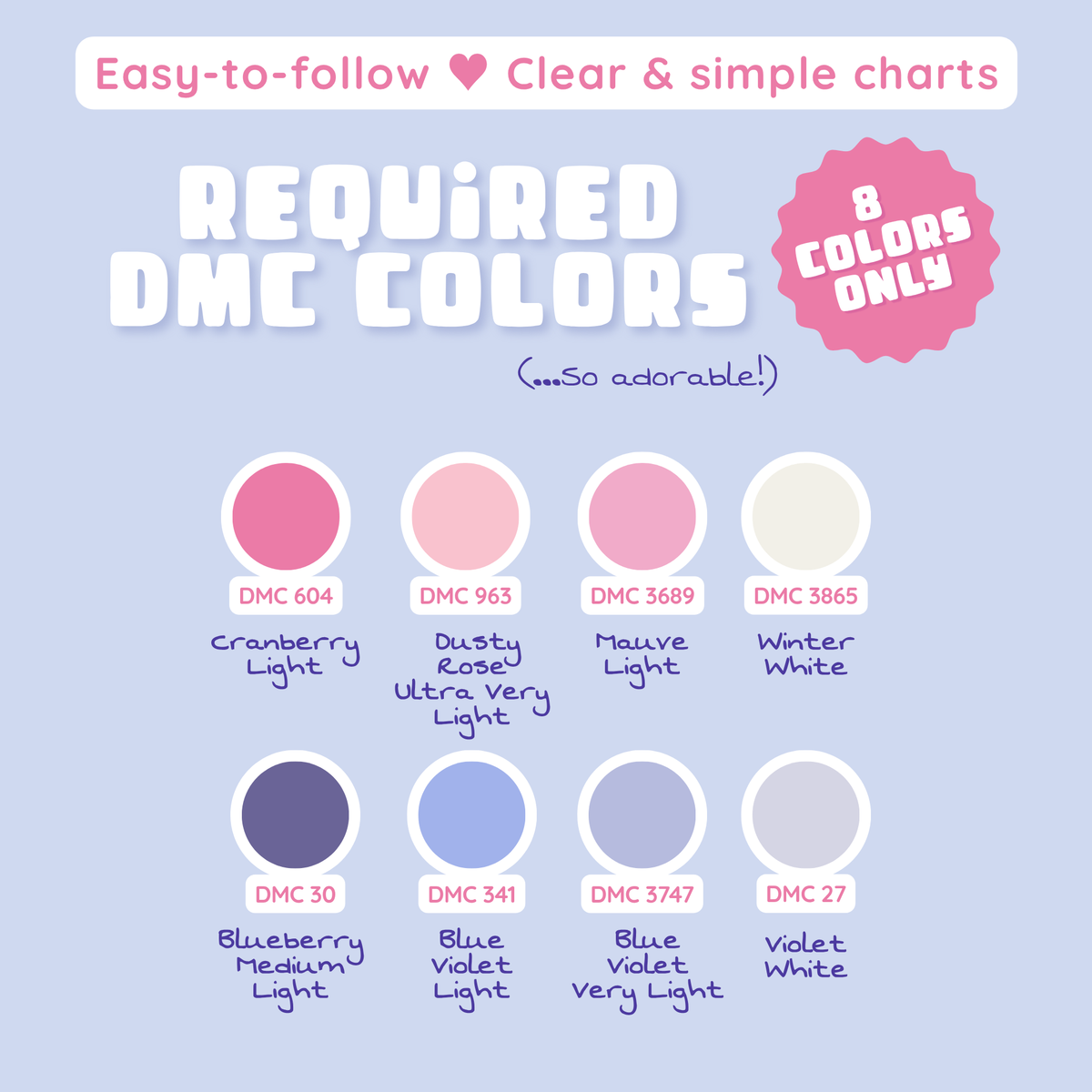 Kawaii Mini Cross Stitch Pattern : Dreamy Pastel Bedtime Collection with Sleepy Cat & Moon (PDF)